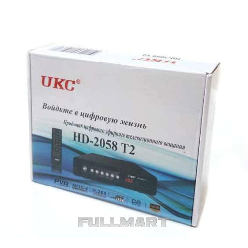 Тюнер Т2 UKC DVB-T2 2058 Metal Черный (008163)