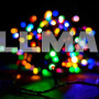 Светодиодная гирлянда точка большая 100LED 9м Микс