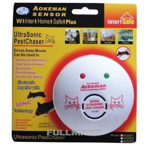 Ультразвуковой отпугиватель крыс и мышей Aokeman Sensor Ultra Sonic Pest Chaser AO 201/102