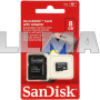 MicroSD флешка для телефона SanDisk microSDHC 8Gb Class 10