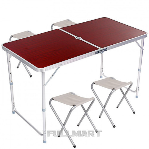 Стол для пикника Folding Table + 2 стула 120х60х55/60/70 см