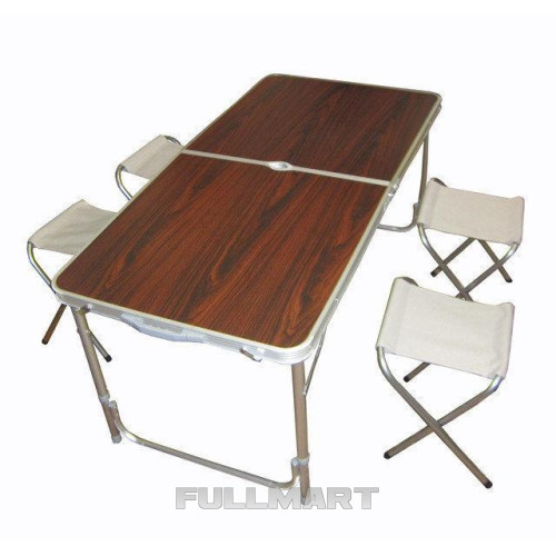Стол для пикника Folding Table + 2 стула 120х60х55/60/70 см