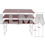 Стіл для пікніка Folding Table + 2 стільці 120х60х55/60/70 см