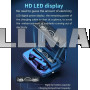 Беспроводные стерео наушники TWS M19 со встроенным фонарем +LED дисплей с индикатором заряда черные