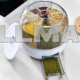 Диспенсер для зберігання сипучих продуктів круп на 6 відділень GS-7252 + пакети для їжі 100 шт