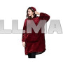 Толстовка плед з капюшоном Huggle Hoodie червона