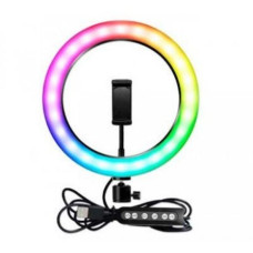 Кольцевая лампа RGB LED MJ26 26 см. с держателем для смартфона