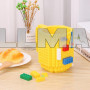 Чашка конструктор Lego с деталями в комплекте желтая