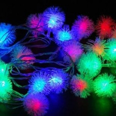 Светодиодная гирлянда снежок 40 LED цвет микс