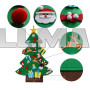 Детская новогодняя елочка с 25 игрушками из фетра (100х59 см) Chrismas Free / Фетровая елка на стену