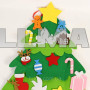 Детская новогодняя елочка с 25 игрушками из фетра (100х59 см) Chrismas Free / Фетровая елка на стену