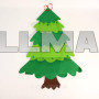 Детская новогодняя елочка с 25 игрушками из фетра (100х59 см) Chrismas Free / Фетровая елка на стену