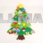 Детская новогодняя елочка с 25 игрушками из фетра (100х59 см) Chrismas Free / Фетровая елка на стену