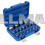 Комплект торцевих головок 19 штук Kraft&Dele KD10347