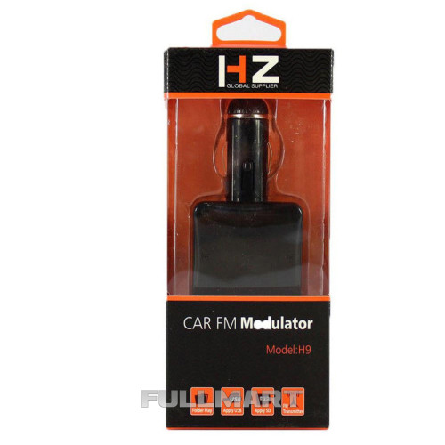 Трансмитер FM MOD. H9, FM-модулятор с зарядкой  для телефона от прикуривателя и от сети