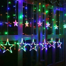 Новогодняя гирлянда Звезды бахрома 170 LED 3м*1.1 м