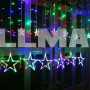 Новогодняя гирлянда Звезды бахрома 170 LED 3м*1.1 м
