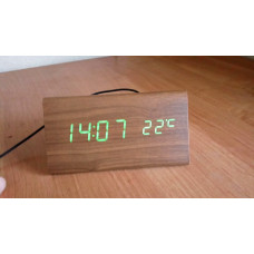 Часы электронные зеленые цифры. VST 862-4 Green clock 15 x 7 x 4 CG10