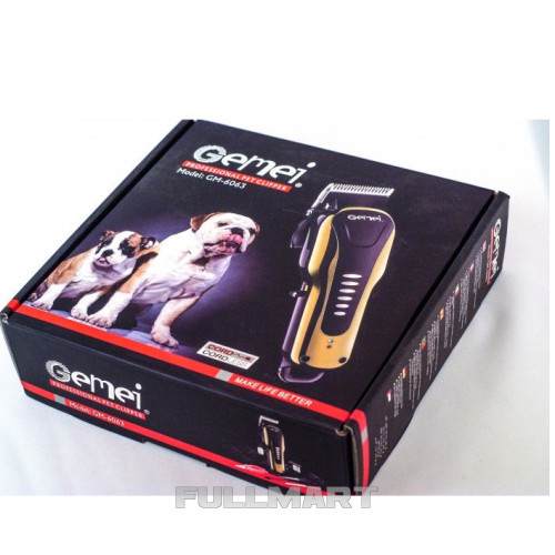 Беспроводная аккумуляторная машинка для стрижки волос шерсти животных GEMEI PRO GM-6063 CG21