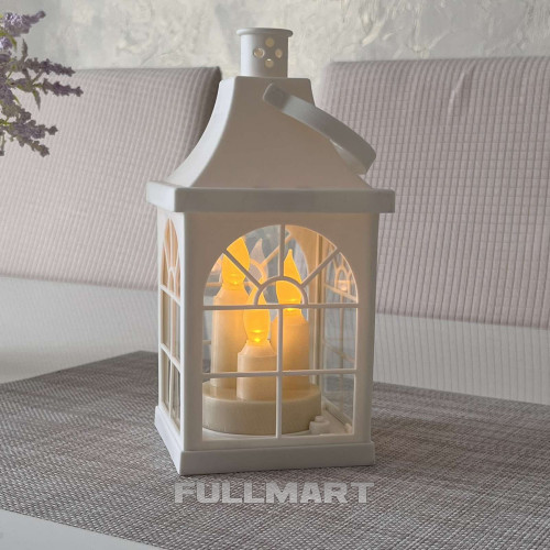 Лампадка Decorative Led Lantern A7408 на батарейки белая