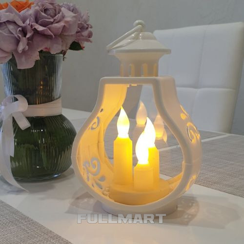 Лампадка Decorative Led Lantern A7410 на батарейки белая