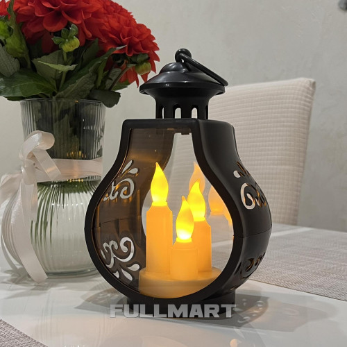 Лампадка Decorative Led Lantern A7410 на батарейки черная