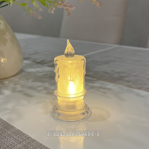 LED свеча 041В на батарейках 3шт 9,7см