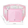 Манеж дитячий Malatec 125 × 65 см рожевий 8493