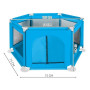 Манеж дитячий Malatec 125 × 65 см блакитний 8494
