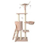 Когтеточка домик деревянный бежевый 139 см 7928