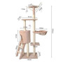 Когтеточка домик деревянный бежевый 139 см 7928