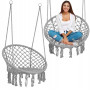 Садове підвісне крісло-гойдалка BONO сірий 290002