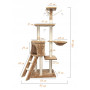 Когтеточка домик деревянный 140 см