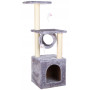 Когтеточка домик деревянный серый 93cm