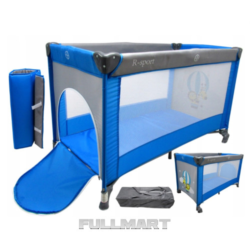 Детская кроватка складная манеж R-SPORT BED K1 синий