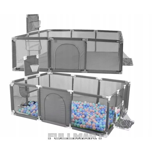 Большой манеж 235 x 129 cm RC-K-467 в комплекте 30 разноцветных шариков. (Польша)