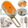 Паровая массажная щетка с ручкой 3 в 1 для собак и кошек + USB Pet Spray Massage Brush