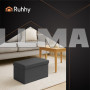 Чорний оксамитовий пуф 60x30x30 см Ruhhy 25995 (Польща)