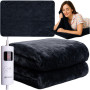 Электроодеяло двуспальное 180x130см + пульт Ruhhy 26202 черное