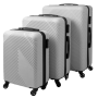 Набор чемоданов 3 в 1 - серый Trizand 26662