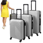 Набор чемоданов 3 в 1 - серый Trizand 26662