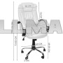 Офисный стул экокожа - белый Malatec 23240