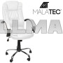 Офисный стул экокожа - белый Malatec 23240