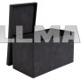 Пуф из серого бархата 76x38x38 см Ruhhy 26130 (Польша)