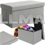 Пуф из серой ткани 76x38x38см Ruhhy 26131 (Польша)