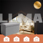 Пуф из серой ткани 76x38x38см Ruhhy 26131 (Польша)
