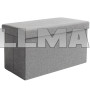 Пуф из серой ткани 76x38x38см Ruhhy 26131 (Польша)