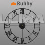 Ретро настінний годинник - чорний Ruhhy (Польща)