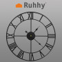 Ретро настенные часы - черные Ruhhy 11434