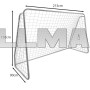 Сітка для футбольних воріт 213x150x90 см Trizand Metal (Польща)